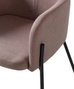 Mørteens Armlehnenstuhl Menly - Webstoff / Metall - Schwarz - Altrosa -Deutschland Stühle Verkaufs-Shop 1000179459 200121 14403000019 DETAILS P000000001000179459