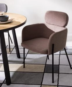 Mørteens Armlehnenstuhl Menly - Webstoff / Metall - Schwarz - Altrosa -Deutschland Stühle Verkaufs-Shop 1000179459 200122 12294600007 MOOD DETAILS P000000001000179459 mood