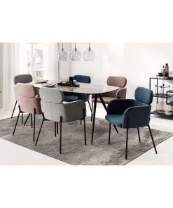 Mørteens Armlehnenstuhl Menly - Webstoff / Metall - Schwarz - Altrosa -Deutschland Stühle Verkaufs-Shop 1000179459 200122 12294600008 MOOD DETAILS P000000001000179459 mood