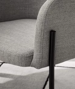 Mørteens Armlehnenstuhl Menly - Webstoff / Metall - Schwarz - Grau -Deutschland Stühle Verkaufs-Shop 1000179460 200122 12294700018 DETAILS P000000001000179460