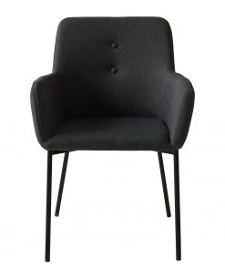 Mørteens Armlehnenstuhl Mehle - Webstoff / Metall - Schwarz - Anthrazit -Deutschland Stühle Verkaufs-Shop 1000179467 200131 13342900042 DETAILS P000000001000179467