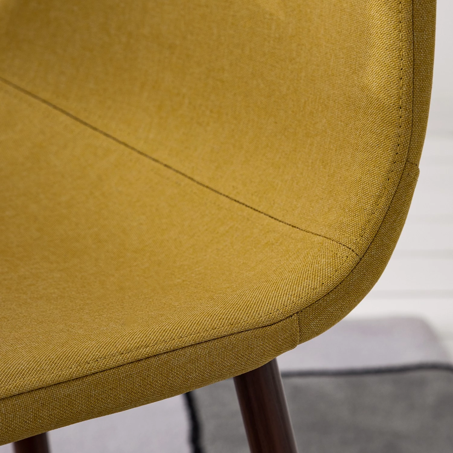 Mørteens Polsterstuhl Iskmo VI - Webstoff / Metall - Walnuss Dekor - Senfgelb - 2er Set 10 Mørteens Polsterstuhl Iskmo VI - Webstoff / Metall - Walnuss Dekor - Senfgelb - 2er Set – Bild 10