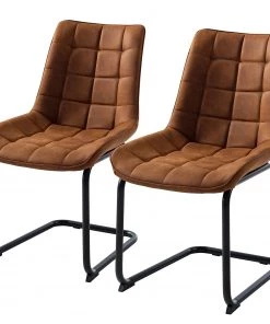 Fredriks Freischwinger Kemmel - Cognac - 2er Set