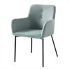 Mørteens Armlehnenstuhl Mehle - Webstoff / Metall - Schwarz - Mintgrün