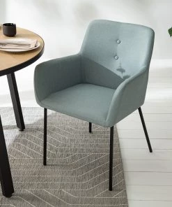 Mørteens Armlehnenstuhl Mehle - Webstoff / Metall - Schwarz - Mintgrün -Deutschland Stühle Verkaufs-Shop 1000179473 200310 11380600046 MOOD DETAILS P000000001000179473 mood