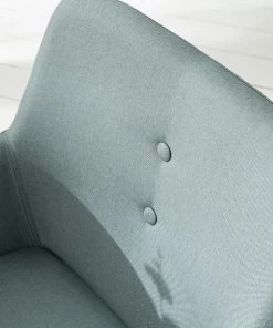 Mørteens Armlehnenstuhl Mehle - Webstoff / Metall - Schwarz - Mintgrün -Deutschland Stühle Verkaufs-Shop 1000179473 200310 11380700049 DETAILS P000000001000179473