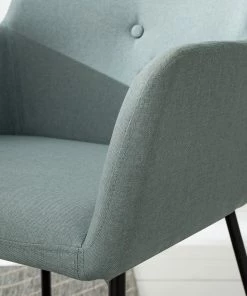 Mørteens Armlehnenstuhl Mehle - Webstoff / Metall - Schwarz - Mintgrün -Deutschland Stühle Verkaufs-Shop 1000179473 200310 11380700050 DETAILS P000000001000179473