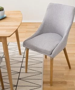 Mørteens Esszimmerstuhl Brea (2er-Set) - Webstoff / Esche massiv - Esche - Lichtgrau -Deutschland Stühle Verkaufs-Shop 1000183821 200207 09355200009 MOOD DETAILS P000000001000183821 mood