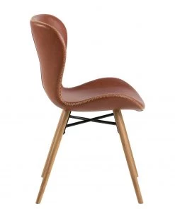 Mørteens Esszimmerstuhl Livaras IV - Kunstleder / Eiche massiv - Vintage Braun - 2er Set -Deutschland Stühle Verkaufs-Shop 1000183907 190911 16492500046 DETAILS P000000001000183907