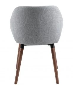 Mørteens Armlehnenstuhl Maadi (2er-Set) - Webstoff / Eisen - Hellgrau / Walnuss -Deutschland Stühle Verkaufs-Shop 1000184087 190812 13043100006 DETAILS P000000001000184087