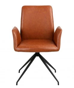 Fredriks Armlehnenstuhl Mailly II - drehbar - Kunstleder / Stahl - Braun / Schwarz -Deutschland Stühle Verkaufs-Shop 1000184099 190812 13043900079 DETAILS P000000001000184099