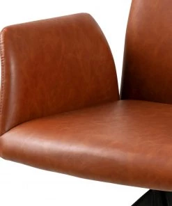 Fredriks Armlehnenstuhl Mailly II - drehbar - Kunstleder / Stahl - Braun / Schwarz -Deutschland Stühle Verkaufs-Shop 1000184099 190812 13043900084 DETAILS P000000001000184099