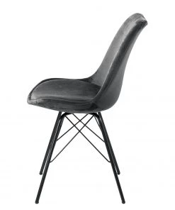 Fredriks Esszimmerstuhl Bonito (2er-Set) - Samt / Eisen - Schwarz - Dunkelgrau -Deutschland Stühle Verkaufs-Shop 1000184101 190812 13044100098 DETAILS P000000001000184101