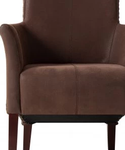 Ars Natura Armlehnenstuhl Esquina - Kunstleder / Rattan - Vintage Braun / Hellbraun meliert -Deutschland Stühle Verkaufs-Shop 1000184165 200206 10111300009 DETAILS P000000001000184165