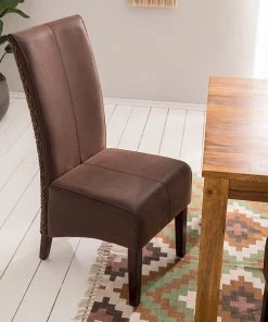 Ars Natura Esszimmerstuhl Julio (2er-Set) - Kunstleder / Rattan - Vintage Braun / Braun meliert -Deutschland Stühle Verkaufs-Shop 1000184166 200317 14454500005 MOOD DETAILS P000000001000184166 mood