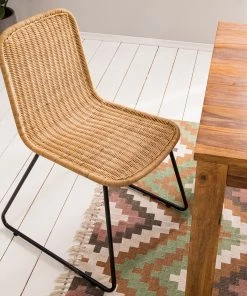 Ars manufacti Esszimmerstuhl Vuna (2er-Set) - Rattan / Metall - Rattan Natur / Schwarz -Deutschland Stühle Verkaufs-Shop 1000184175 200317 14365600002 MOOD DETAILS P000000001000184175 mood