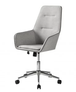 Fredriks Bürodrehstuhl Skabu - Webstoff / Metall - Chrom - Grau