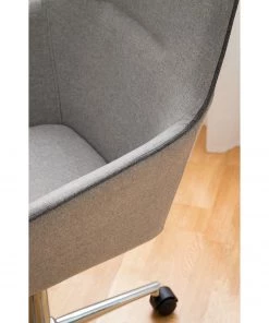 Fredriks Bürodrehstuhl Skabu - Webstoff / Metall - Chrom - Grau -Deutschland Stühle Verkaufs-Shop 1000184188 200909 06272900004 DETAILS P000000001000184188