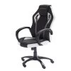 Home24office Gaming Chair Emra - Kunstleder / Nylon - Weiß / Schwarz