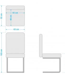 Fredriks Freischwinger Marco - Echtleder Gyda: Grau - 2er Set -Deutschland Stühle Verkaufs-Shop 1000188903 201013 14350400117 SKETCH DETAILS P000000001000188903 sketch