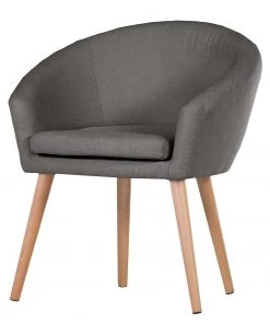 Mørteens Armlehnenstuhl Tippytoe - Samt / Buche massiv - Buche - Anthrazit