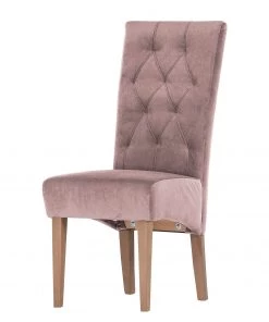 Red Living Polsterstuhl Selda II - Samt / Buche massiv - Mauve