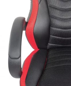 Furnitive Gaming Chair Orgon - Kunstleder & Mesh / Kunststoff - Schwarz / Rot -Deutschland Stühle Verkaufs-Shop 1000196354 191220 12361300068 DETAILS P000000001000196354