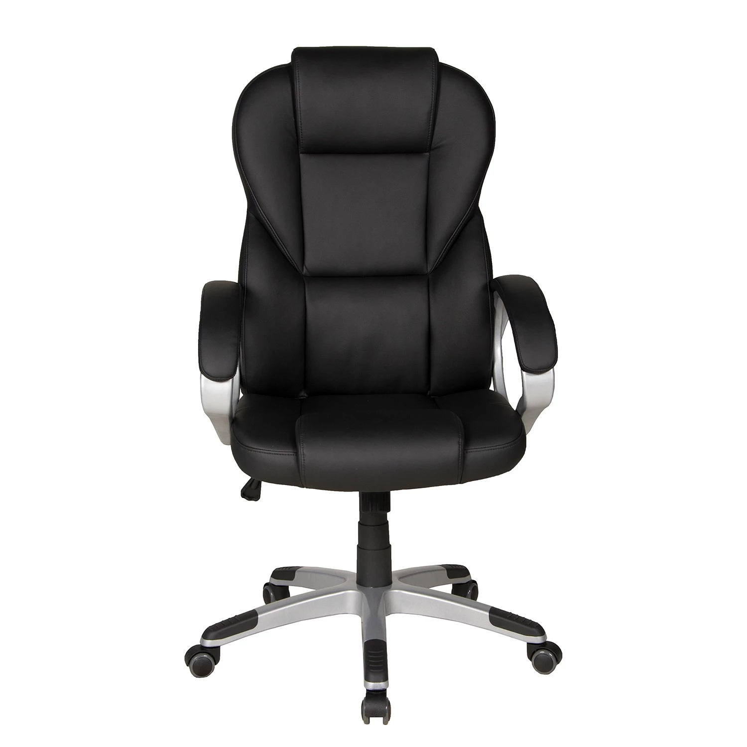 Duo Collection Bürodrehstuhl Julius - Kunstleder / Nylon - Schwarz / Silber 2 Duo Collection Bürodrehstuhl Julius - Kunstleder / Nylon - Schwarz / Silber – Bild 2