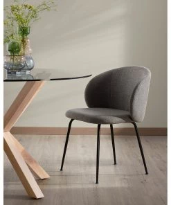 Norrwood Polsterstuhl Mellis (2er-Set) - Strukturstoff / Metall - Schwarz - Dunkelgrau 10 Norrwood Polsterstuhl Mellis (2er-Set) - Strukturstoff / Metall - Schwarz - Dunkelgrau -Deutschland Stühle Verkaufs-Shop 1000200227 200206 07392600079 MOOD DETAILS P000000001000200227 mood