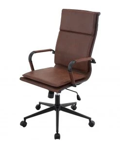 Ars manufacti Bürostuhl Buyck - Microfaser / Metall - Vintage Braun / Matt Schwarz