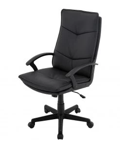 Fredriks Bürostuhl Rhos - Kunstleder / Kunststoff - Schwarz