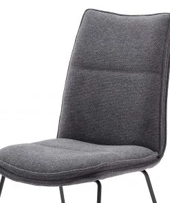 Fredriks Esszimmerstuhl Hesket (2er-Set) - Chenille / Stahl - Anthrazit - Schwarz -Deutschland Stühle Verkaufs-Shop 1000201154 200317 18345300042 DETAILS P000000001000201154