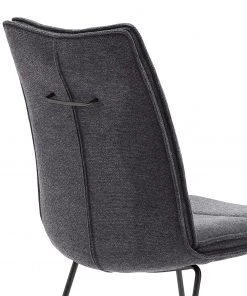 Fredriks Esszimmerstuhl Hesket (2er-Set) - Chenille / Stahl - Anthrazit - Schwarz -Deutschland Stühle Verkaufs-Shop 1000201154 200317 18345500044 DETAILS P000000001000201154