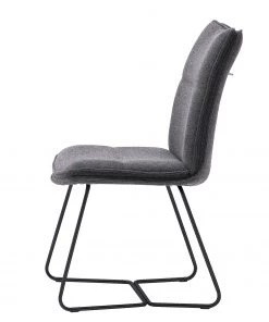 Fredriks Esszimmerstuhl Hesket (2er-Set) - Chenille / Stahl - Anthrazit - Schwarz -Deutschland Stühle Verkaufs-Shop 1000201154 200319 06295000005 DETAILS P000000001000201154