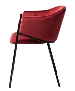 Mørteens Armlehnenstuhl Koloa I - Samt / Stahl - Bordeaux / Schwarz -Deutschland Stühle Verkaufs-Shop 1000205088 201105 13561000027 DETAILS P000000001000205088