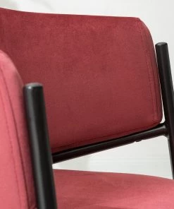 Mørteens Armlehnenstuhl Koloa I - Samt / Stahl - Bordeaux / Schwarz -Deutschland Stühle Verkaufs-Shop 1000205088 201229 14352100004 DETAILS P000000001000205088