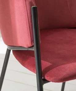 Mørteens Armlehnenstuhl Koloa I - Samt / Stahl - Bordeaux / Schwarz -Deutschland Stühle Verkaufs-Shop 1000205088 201229 14352200005 DETAILS P000000001000205088