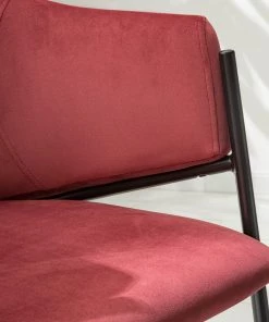Mørteens Armlehnenstuhl Koloa I - Samt / Stahl - Bordeaux / Schwarz -Deutschland Stühle Verkaufs-Shop 1000205088 201229 14352300006 DETAILS P000000001000205088