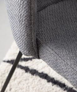 Mørteens Armlehnenstuhl Tulia - Webstoff / Stahl - Dunkelgrau / Schwarz -Deutschland Stühle Verkaufs-Shop 1000205089 201130 09444900005 DETAILS P000000001000205089