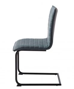 Mørteens Freischwinger Lylen (2er-Set) - Kunstleder / Stahl - Schwarz - Vintage Blau -Deutschland Stühle Verkaufs-Shop 1000205096 201022 13511200003 DETAILS P000000001000205096