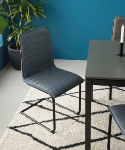 Mørteens Freischwinger Lylen (2er-Set) - Kunstleder / Stahl - Schwarz - Vintage Blau 19 Mørteens Freischwinger Lylen (2er-Set) - Kunstleder / Stahl - Schwarz - Vintage Blau -Deutschland Stühle Verkaufs-Shop 1000205096 201118 12544900002 MOOD DETAILS P000000001000205096 mood