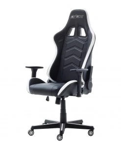 Furnitive LED Gaming Chair MC Racing - Kunstleder / Kunststoff - Schwarz / Weiß