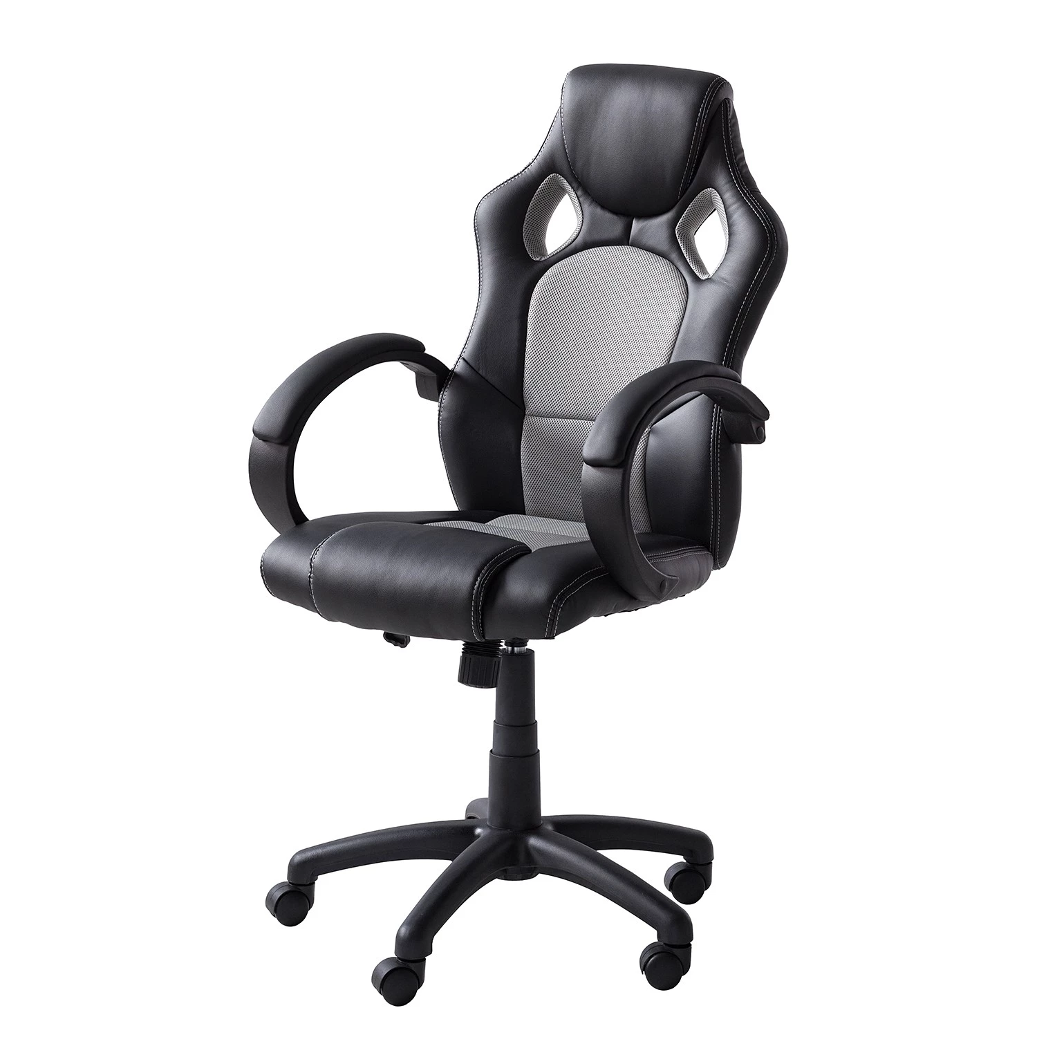 Furnitive Gaming Chair Livaro - Kunstleder & Mesh / Kunststoff - Schwarz / Grau 1 Furnitive Gaming Chair Livaro - Kunstleder & Mesh / Kunststoff - Schwarz / Grau