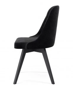 Tenzo Polsterstuhl Lux I (2er-Set) - Samt / Eiche massiv - Stoff Vika: Schwarz - Schwarz -Deutschland Stühle Verkaufs-Shop 1000208578 200327 14003500008 DETAILS P000000001000208578