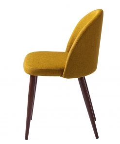 Mørteens Polsterstuhl Jacklin III (2er-Set) - Webstoff / Metall - Walnuss Dekor - Senfgelb -Deutschland Stühle Verkaufs-Shop 1000208738 201023 06152700003 DETAILS P000000001000208738 2