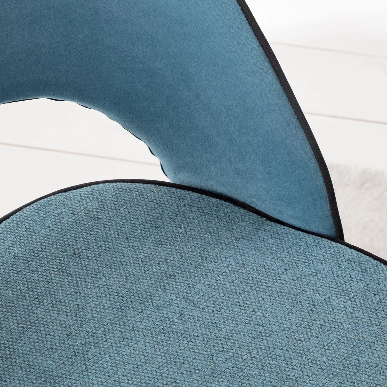 Jack & Alice Polsterstuhl Jacky (2er-Set) - Webstoff & Samt / Metall - Grau Meliert / Schwarz 10 Jack & Alice Polsterstuhl Jacky (2er-Set) - Webstoff & Samt / Metall - Grau Meliert / Schwarz – Bild 10