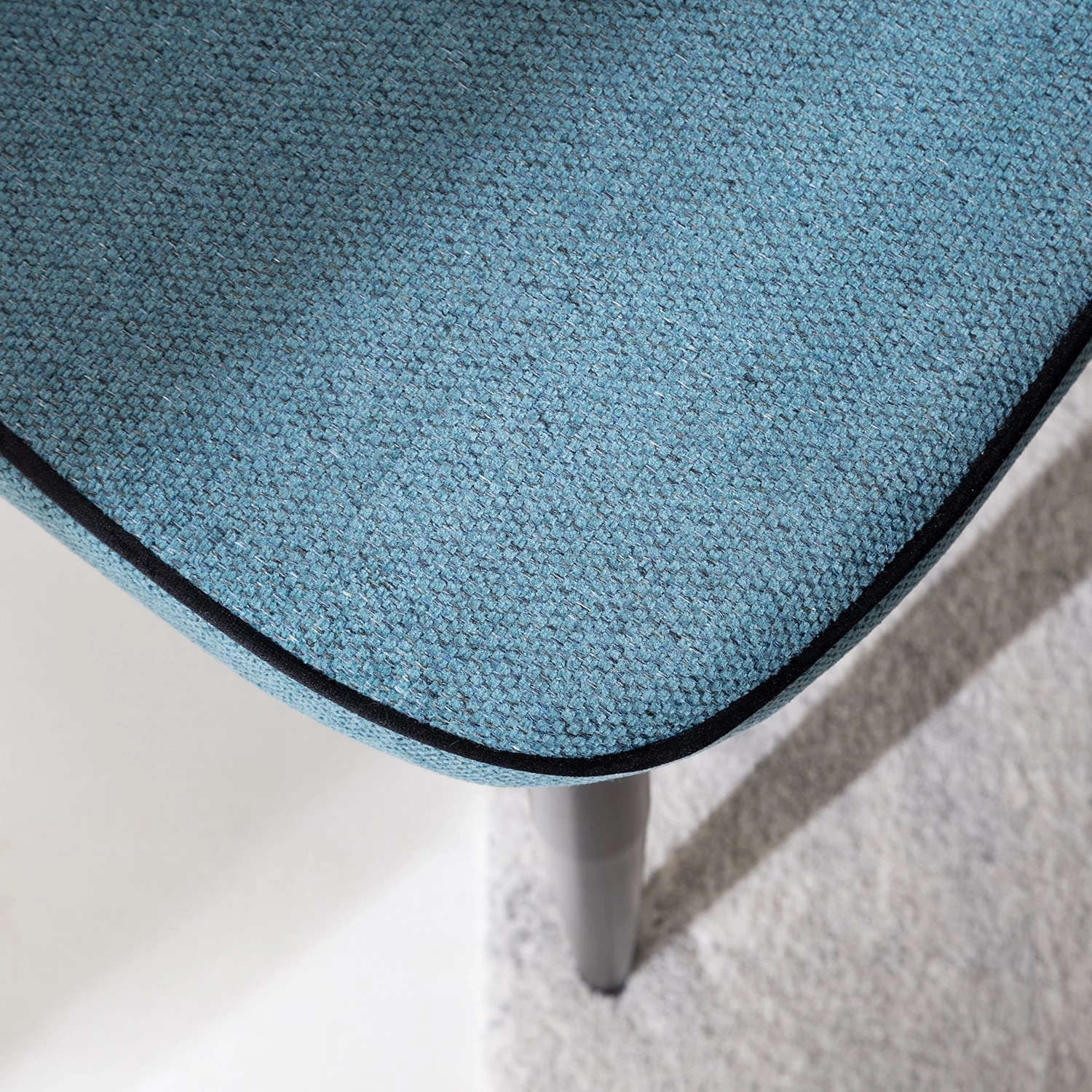 Jack & Alice Polsterstuhl Jacky (2er-Set) - Webstoff & Samt / Metall - Grau Meliert / Schwarz 11 Jack & Alice Polsterstuhl Jacky (2er-Set) - Webstoff & Samt / Metall - Grau Meliert / Schwarz – Bild 11