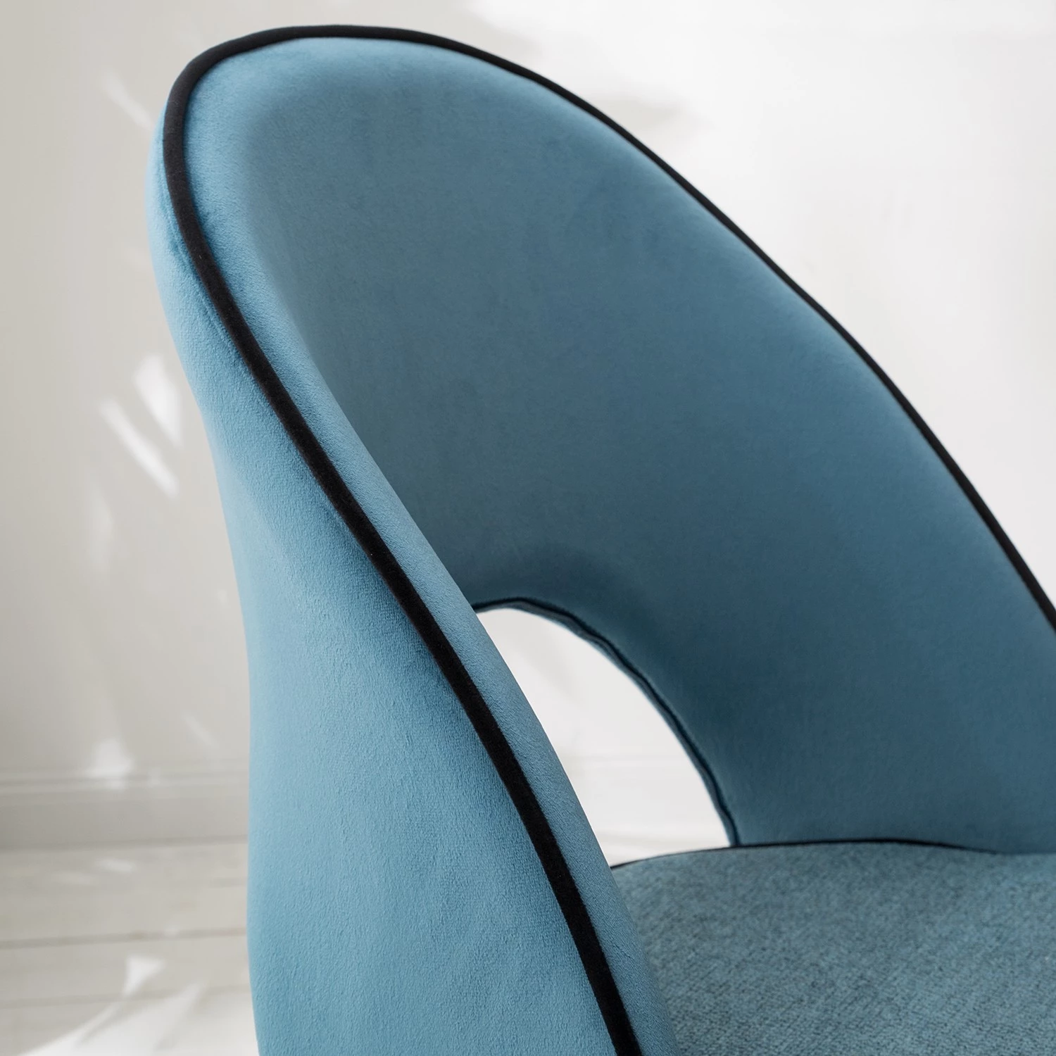 Jack & Alice Polsterstuhl Jacky (2er-Set) - Webstoff & Samt / Metall - Grau Meliert / Schwarz 12 Jack & Alice Polsterstuhl Jacky (2er-Set) - Webstoff & Samt / Metall - Grau Meliert / Schwarz – Bild 12