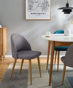 Mørteens Polsterstuhl Jacklin II (2er-Set) - Webstoff / Metall - Eiche Dekor - Lichtgrau -Deutschland Stühle Verkaufs-Shop 1000208746 210106 06513300001 MOOD DETAILS P000000001000208746 mood