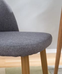 Mørteens Polsterstuhl Jacklin II (2er-Set) - Webstoff / Metall - Eiche Dekor - Lichtgrau -Deutschland Stühle Verkaufs-Shop 1000208746 210106 06513300003 DETAILS P000000001000208746